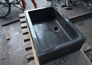China Dunkelgraues Granit-Badezimmer-Becken, leistungsfähige rechteckige Steinwanne fournisseur