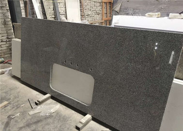 China Silbernes Grau-Granit Fertigsteincountertops-Stangen-oberste einfache Reinigung fournisseur