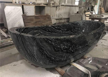 China Sockel-Naturstein-Badewannen-Marmor-Material mit schwarzen hölzernen Adern fournisseur