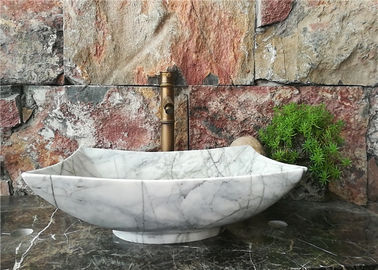 China Polygonale Marmorbadezimmer-Wanne, Naturstein-Schiff-Wannen für Badezimmer fournisseur