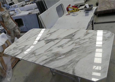 China Arabescato-Marmor-Tischplatte-abgeschrägter Winkel-Rechteck-Form kundengebundene Größe fournisseur