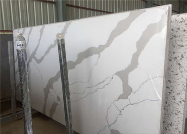 China Ausgeführte weißer Quarz-Stein-große Platte Kunststein Calacatta fournisseur