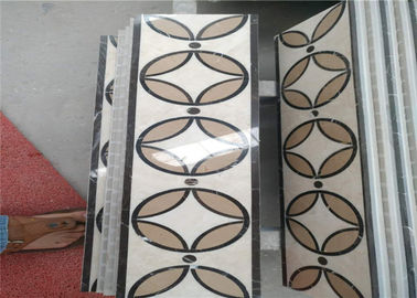 China 10x60cm natürlicher Baustein-Wasser Ject-Marmor Omposited mit Keramikfliesen fournisseur