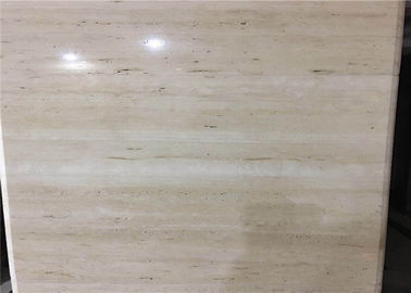 China Super helle Naturstein-Fliesen, italienisches Elfenbein-weiße Travertin-Marmor-Wand-Fliese fournisseur