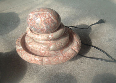 China Wohnzimmer-dekorativer landschaftlich gestaltender kleiner roter Marmorball-Steinbrunnen fournisseur