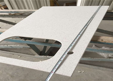 China Klassische weiße Quarz-Badezimmer-Eitelkeits-Spitze, 100cm formte Badezimmer Countertops fournisseur