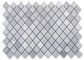 Rautenförmige Form-weiße Marmorsteinmosaik-Fliesen-Diamant-polierte Oberfläche fournisseur