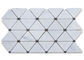 Dreieck punktiert Carrara-Marmor-Mosaik-Fliese, dekoratives Mosaik-Fliesen-abgezogenes Ende fournisseur